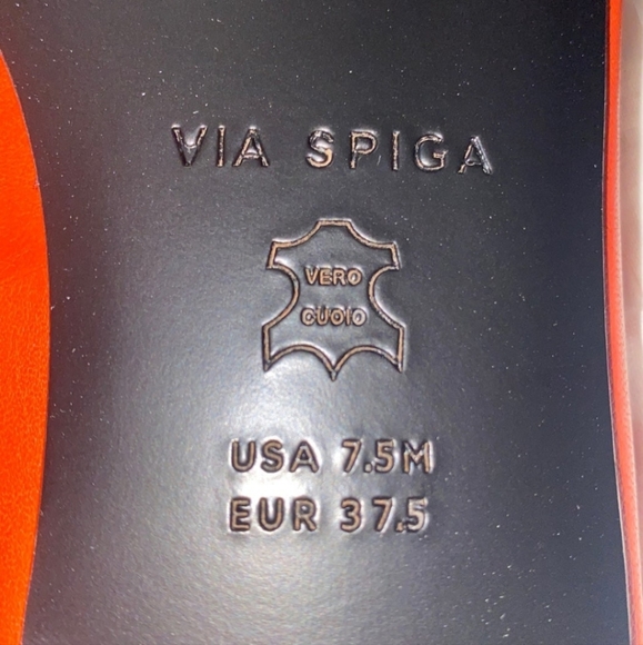 NWT Via Spiga Women's Hana Leather Slide Sandals - Picture 13 of 13